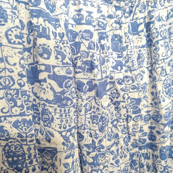 Eye of the Needle Paisley Ruffle Crop Top - Size S - Picture 6 of 9